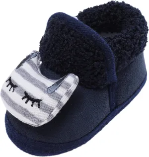 Toddler Walking Shoes Baby Girls Boys Warm Shoes Soft Sole Booties Snow Boots Infant Comfortable Shoes