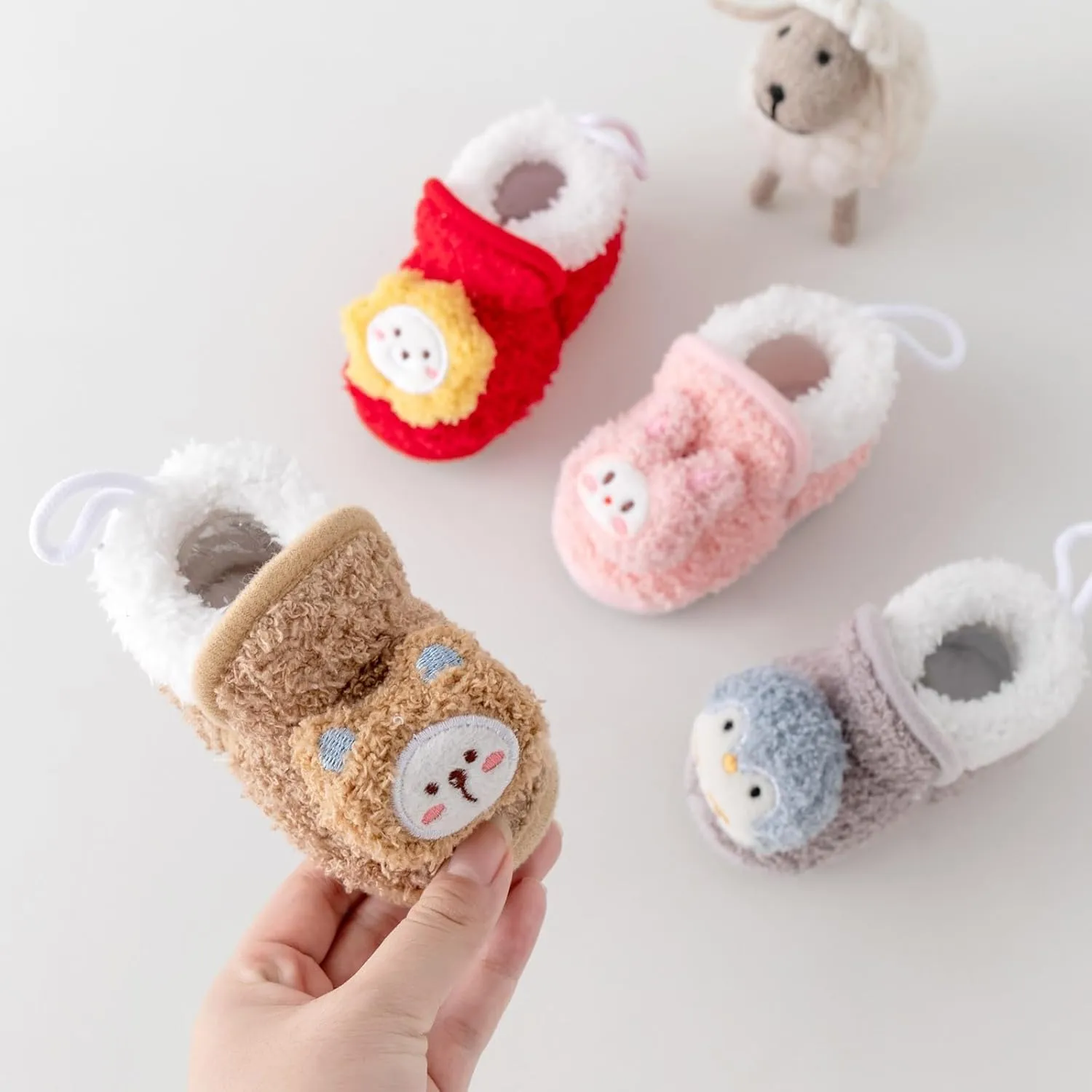 Unisex Baby Boys Cotton Booties Soft Bottom Moccasins Non-Slip Toddler Shoe Newborn Shoes Infant Footwear