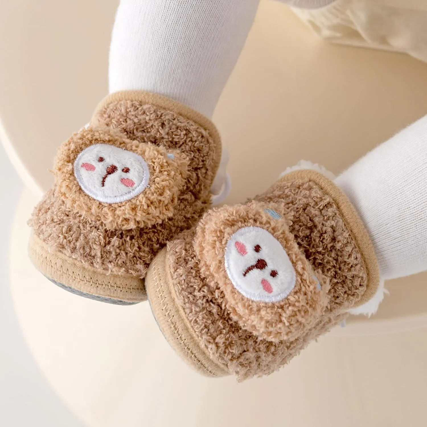 Unisex Baby Boys Cotton Booties Soft Bottom Moccasins Non-Slip Toddler Shoe Newborn Shoes Infant Footwear