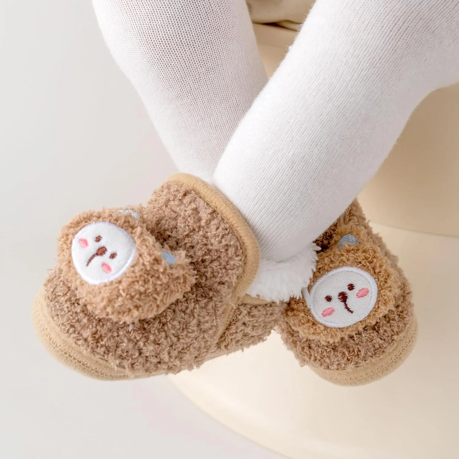 Unisex Baby Boys Cotton Booties Soft Bottom Moccasins Non-Slip Toddler Shoe Newborn Shoes Infant Footwear