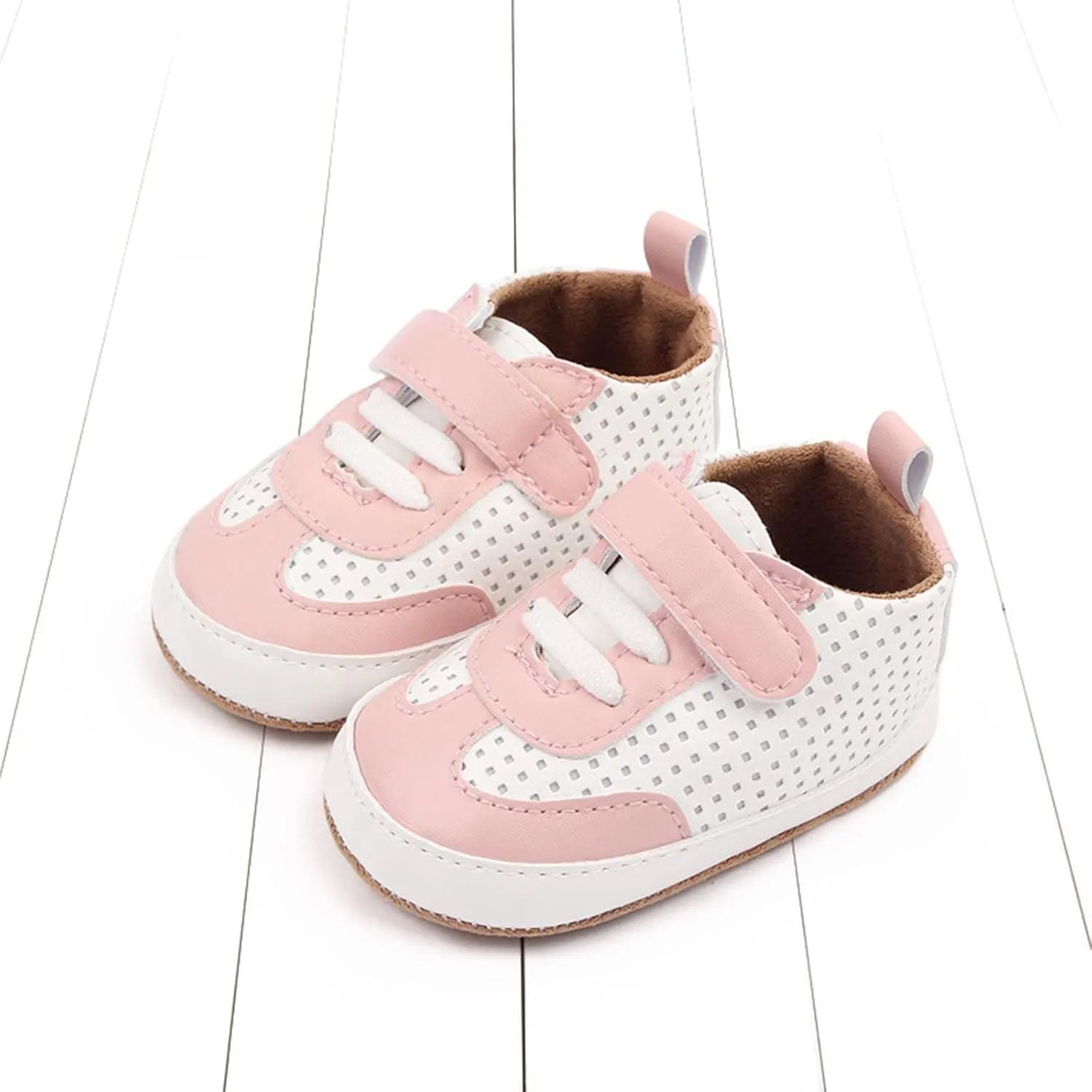Unisex Baby Boys Girls Sneakers Infant Toddler Non-Slip Soft Rubber Sole Lightweight First Walking Sports Shoes