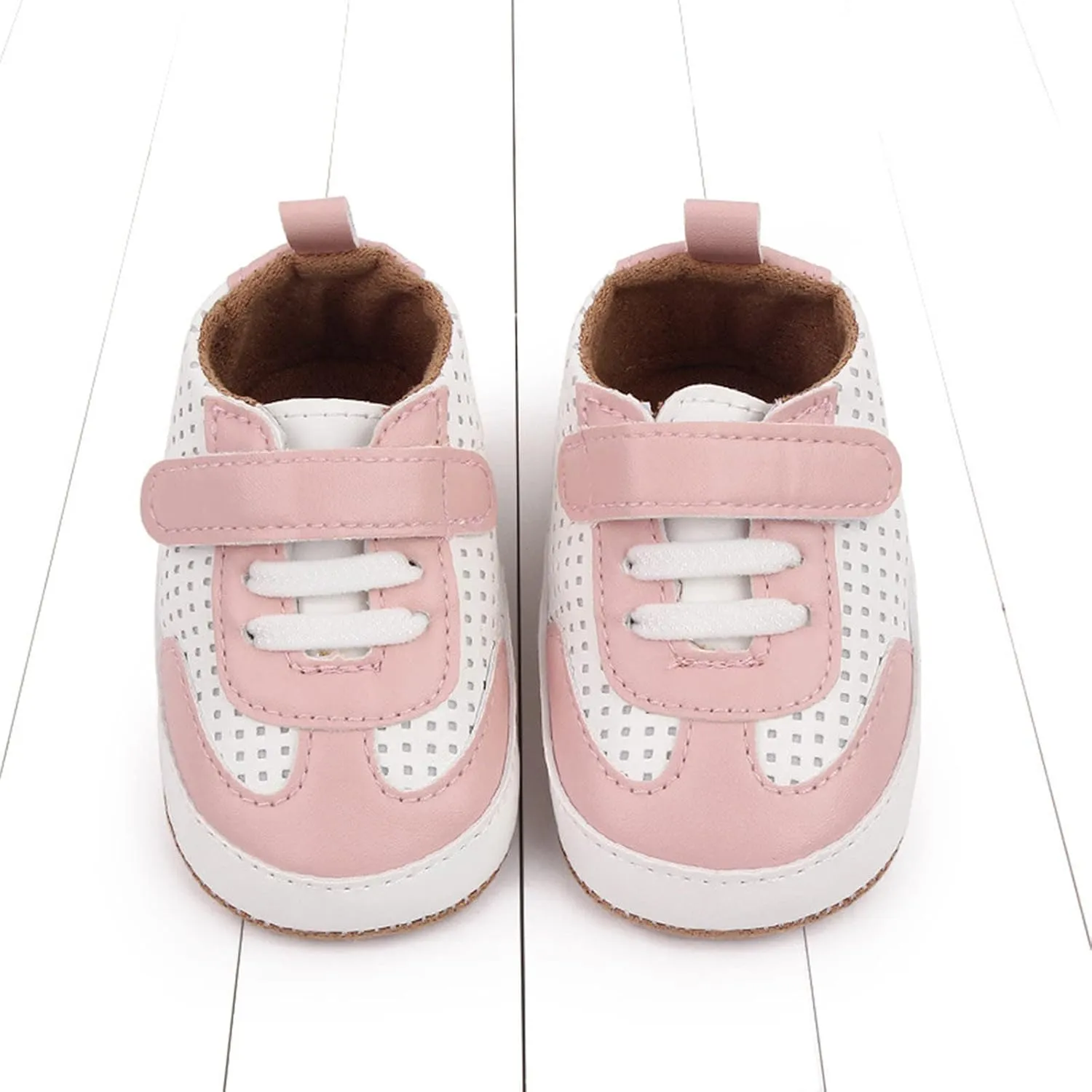 Unisex Baby Boys Girls Sneakers Infant Toddler Non-Slip Soft Rubber Sole Lightweight First Walking Sports Shoes