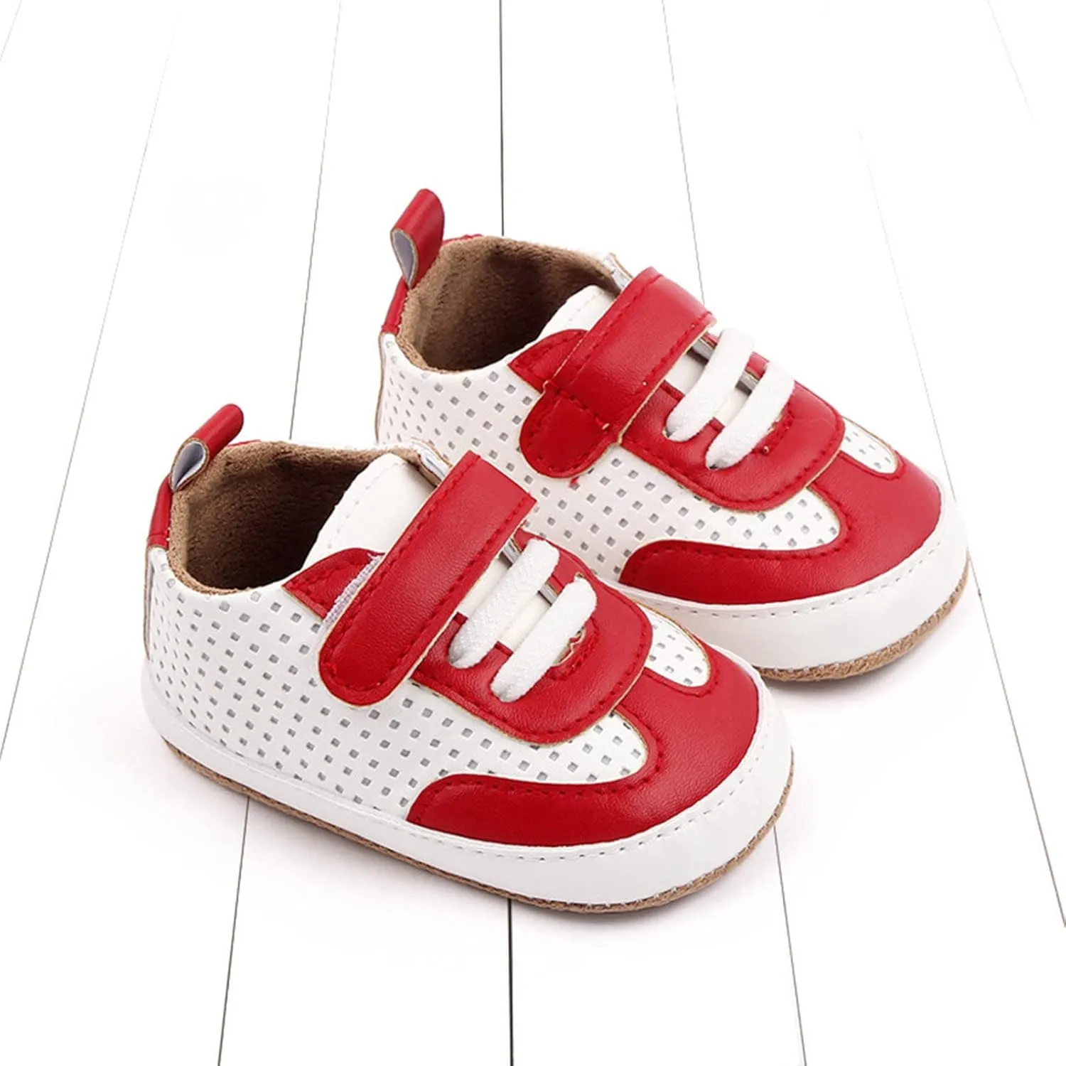 Unisex Baby Boys Girls Sneakers Infant Toddler Non-Slip Soft Rubber Sole Lightweight First Walking Sports Shoes