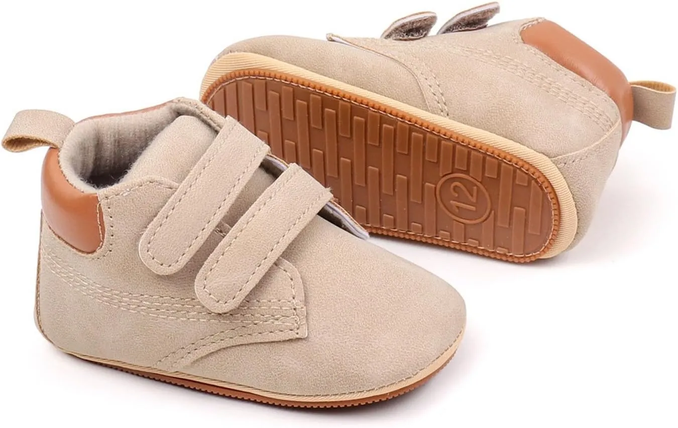 Unisex Baby Girls Boys High-top Shoes, Newborn Infant Anti-Slip Soft Sole First Walking Breathable Sneakers