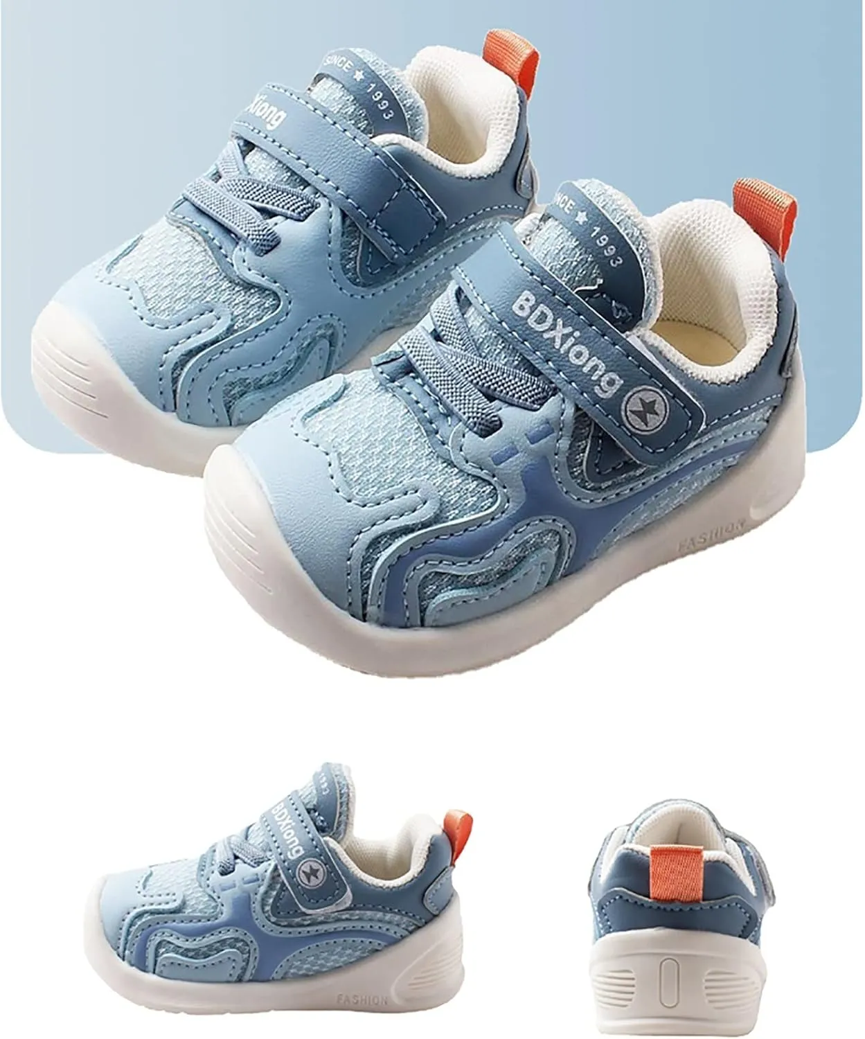 Unisex-Child Athletic Crib Shoe Infant Baby Boys Girls Sneaker Leather Soft Sole Non-Slip Outdoor Toddler Casual