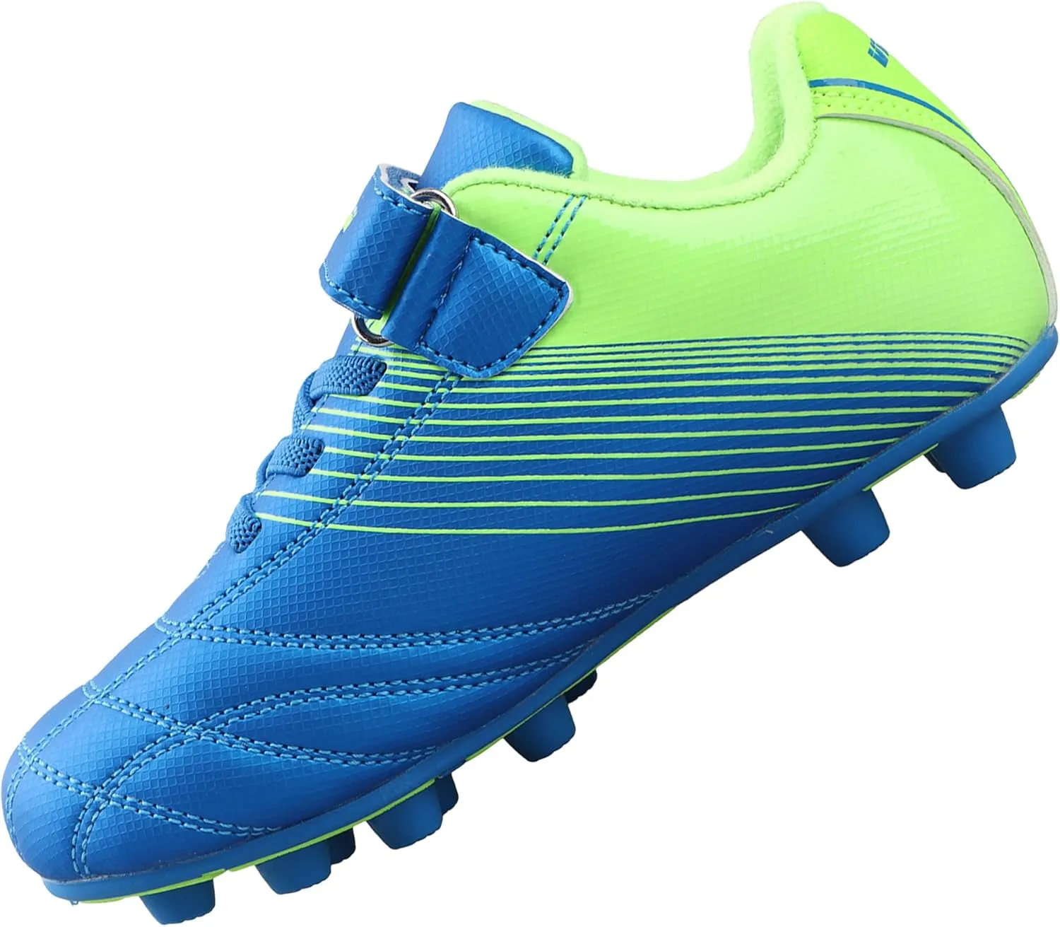 Vizari Soccer Cleats Boys Girls | Firm Ground Football Shoes | Light Secure Fit with Hook & Loop Strap | Toddlers, Little/Big Kid