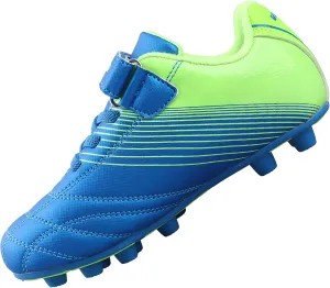 Vizari Soccer Cleats Boys Girls | Firm Ground Football Shoes | Light Secure Fit with Hook & Loop Strap | Toddlers, Little/Big Kid