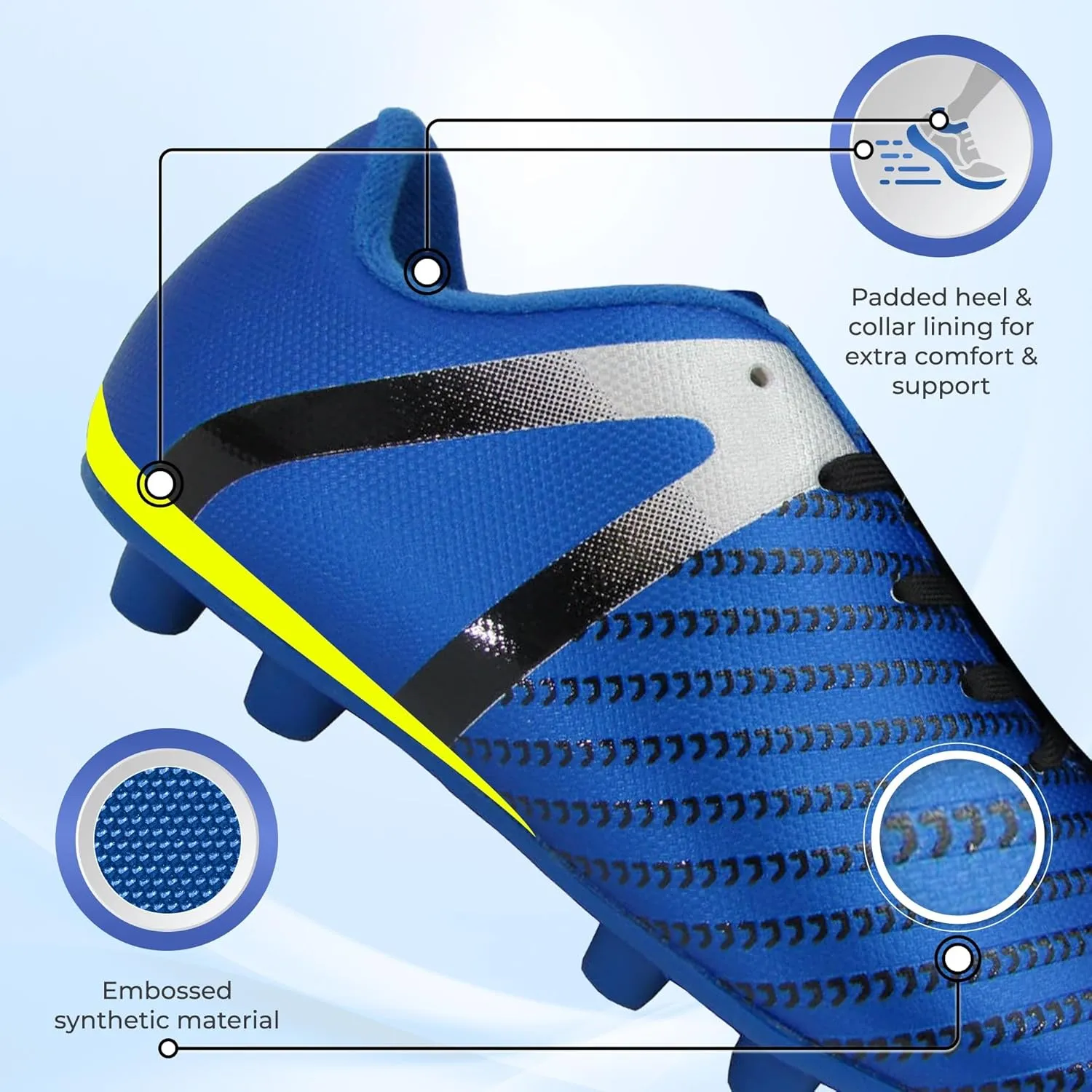 Vizari USA Impact Soccer Cleats for Kids  Youth Firm Ground Football Shoes | Breathable Design for Toddler, Little Kid & Big Kid Players