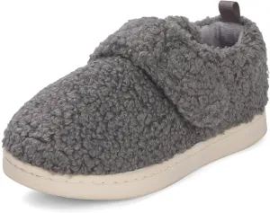 VONMAY Kids Cozy Toddler Fleece Slippers for Boys Girls, Soft & Warm Indoor Shoes with Adjustable Hook & Loop Closure  Perfect for Indoor & Outdoor
