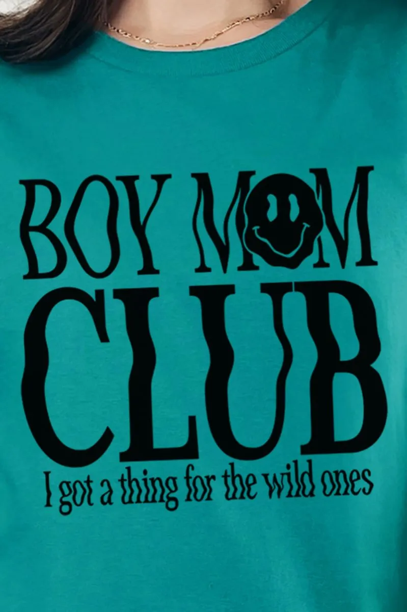 Wavy Boy Mom Club Short Sleeve Relaxed Fit T-Shirt
