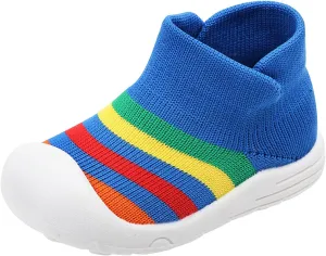 Winter Shoes Toddler Boy Shoes Girls Sole Slipper Socks Shoes Rubber Soft Boys Baby High Top Sneakers for Kids
