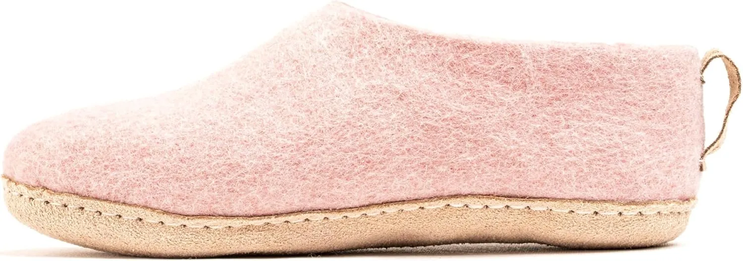 Woolly's Indoor Wool Shoes with Leather Sole | Premium New Zeland Wool | Handcrafted with Italian Design | Soft, Breathable & Ordor Free