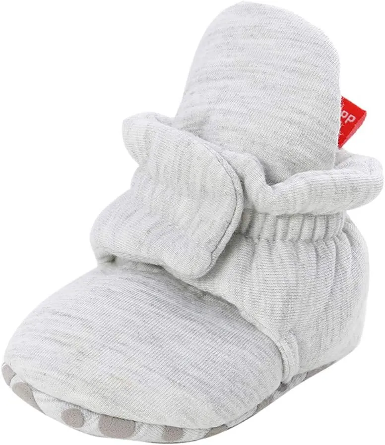 WUAI Newborn Infant Baby Girls Boys Cotton Booties Soft Sole Slippers Shoes Non-Skid Sock Boots Grippers As Gift