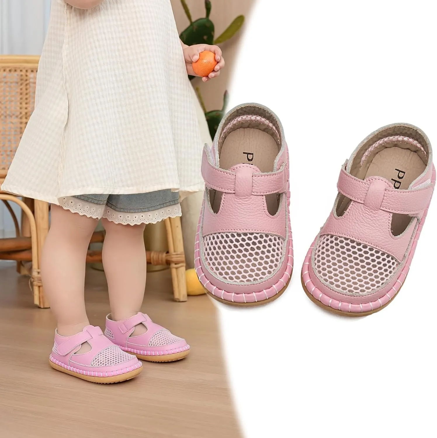 WUIWUIYU Baby Shower Shoes Baby Boys Girls Closed Toe Summer Sandals Soft Athletic Sandals Outdoor Learn Walker Shoes