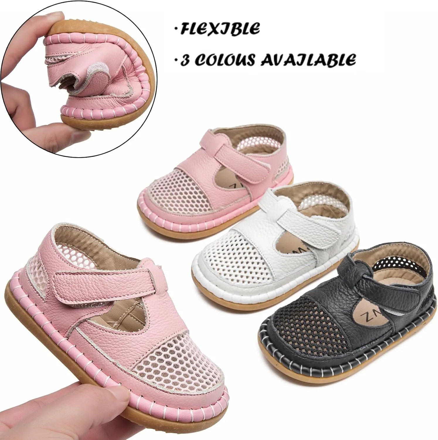 WUIWUIYU Baby Shower Shoes Baby Boys Girls Closed Toe Summer Sandals Soft Athletic Sandals Outdoor Learn Walker Shoes
