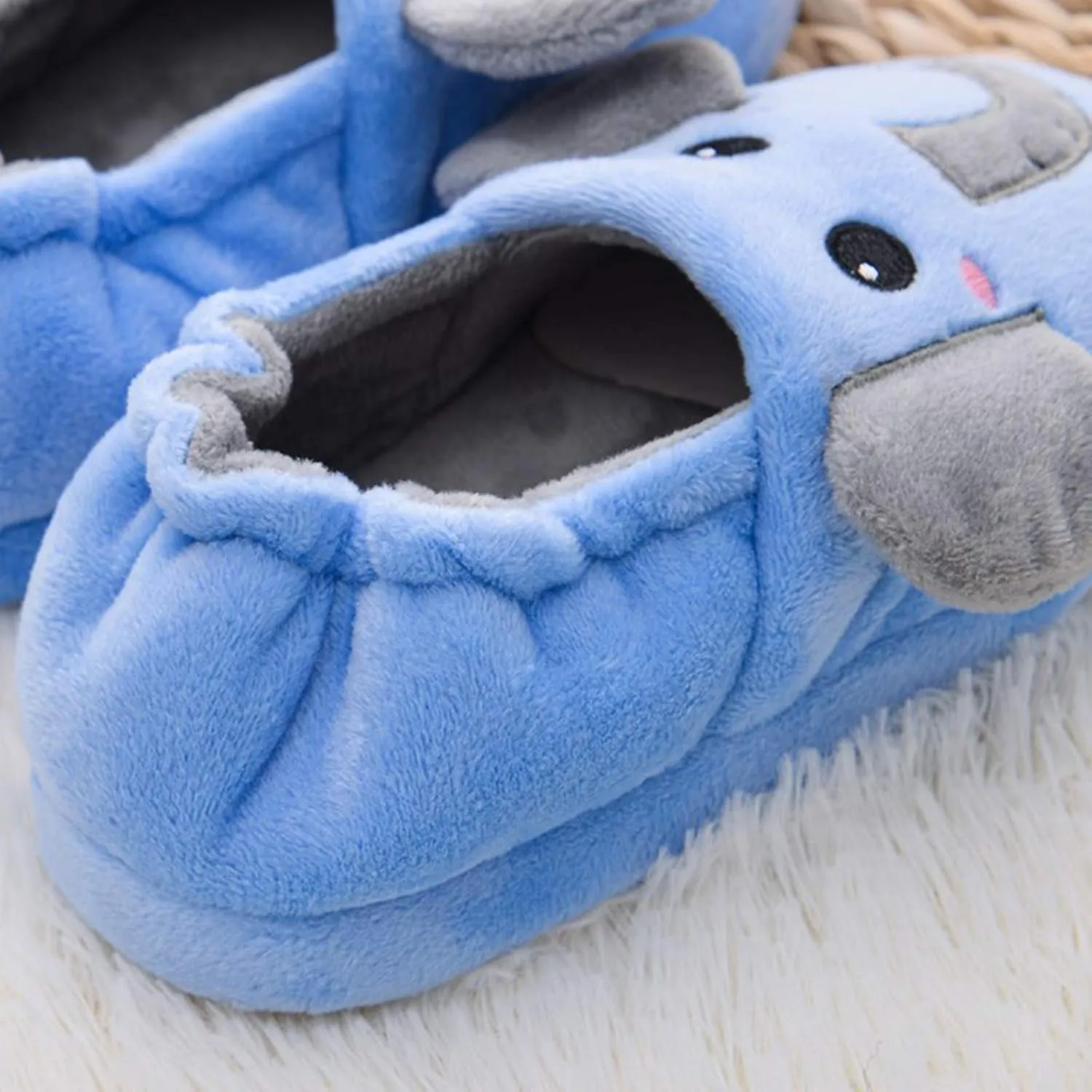 XIMIN Toddler Kids Baby Warm Shoes Boys Girls Cartoon Soft-Soled Slippers Soft Sole Anti-slip Slippers Lightweight Shoes