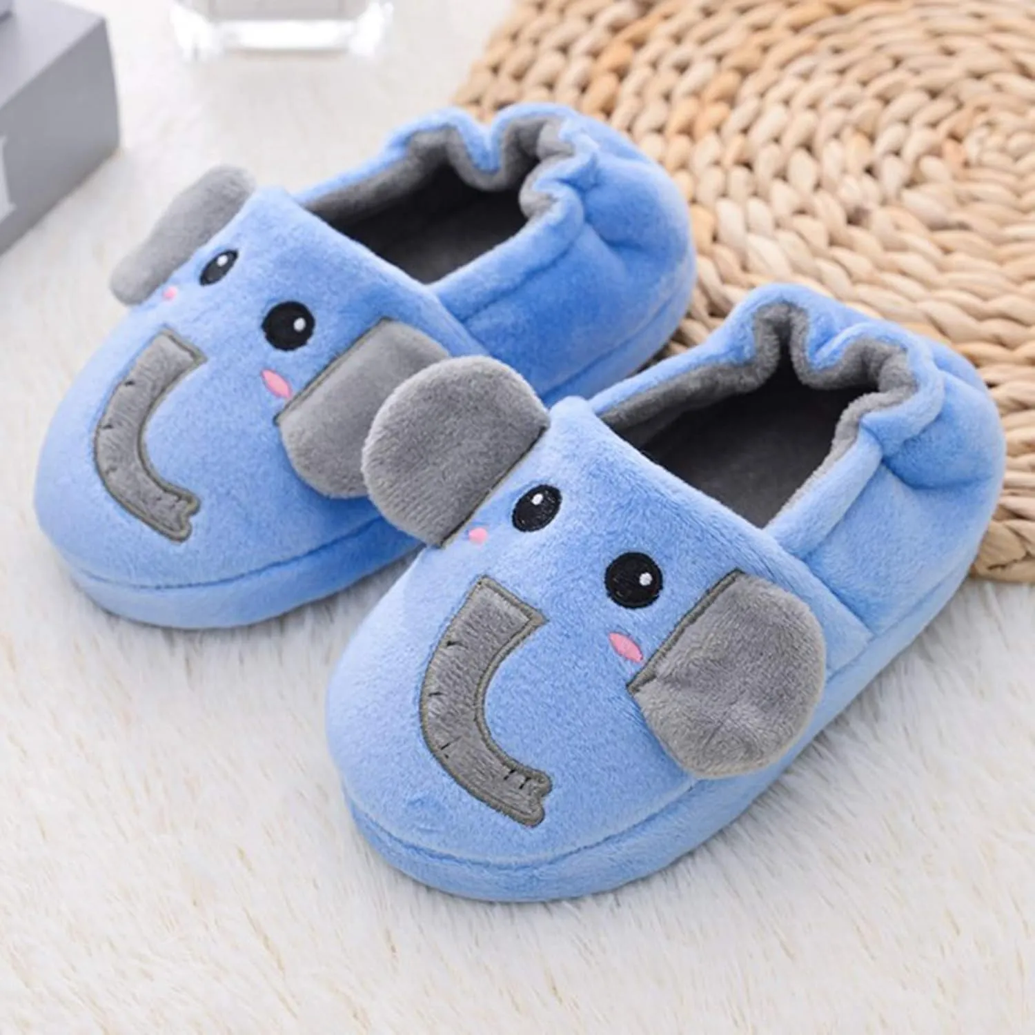 XIMIN Toddler Kids Baby Warm Shoes Boys Girls Cartoon Soft-Soled Slippers Soft Sole Anti-slip Slippers Lightweight Shoes