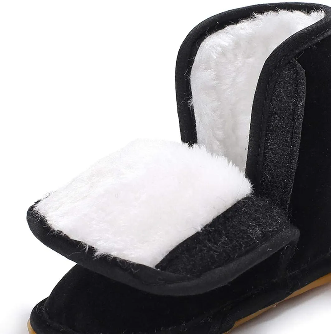 YIBLBOX Baby Infant Premium Soft Sole Anti-Slip Snow Boots with Bow Warm Winter Shoes Toddler Booties